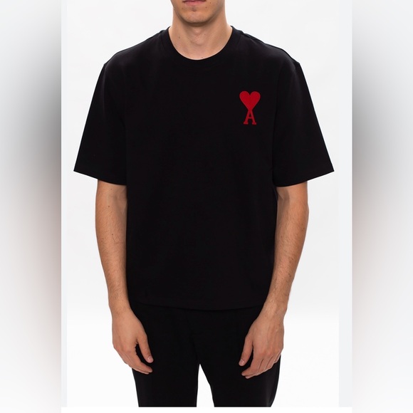 Ami Other - AMI ALEXANDRE MATTIUSSI Big Ami De Coeur T-shirt In Black size small